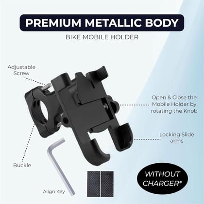 Universal Bike Mobile Holder 360° Rotating Adjustable Motorcycle Phone Stand