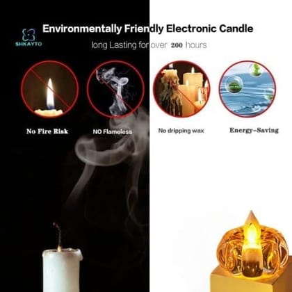 LED Diya Crystal-Like Curved Design, Warm White, Flameless Electronic Candle, 5x5x5 CM, Battery Operated, for Festive Decoration