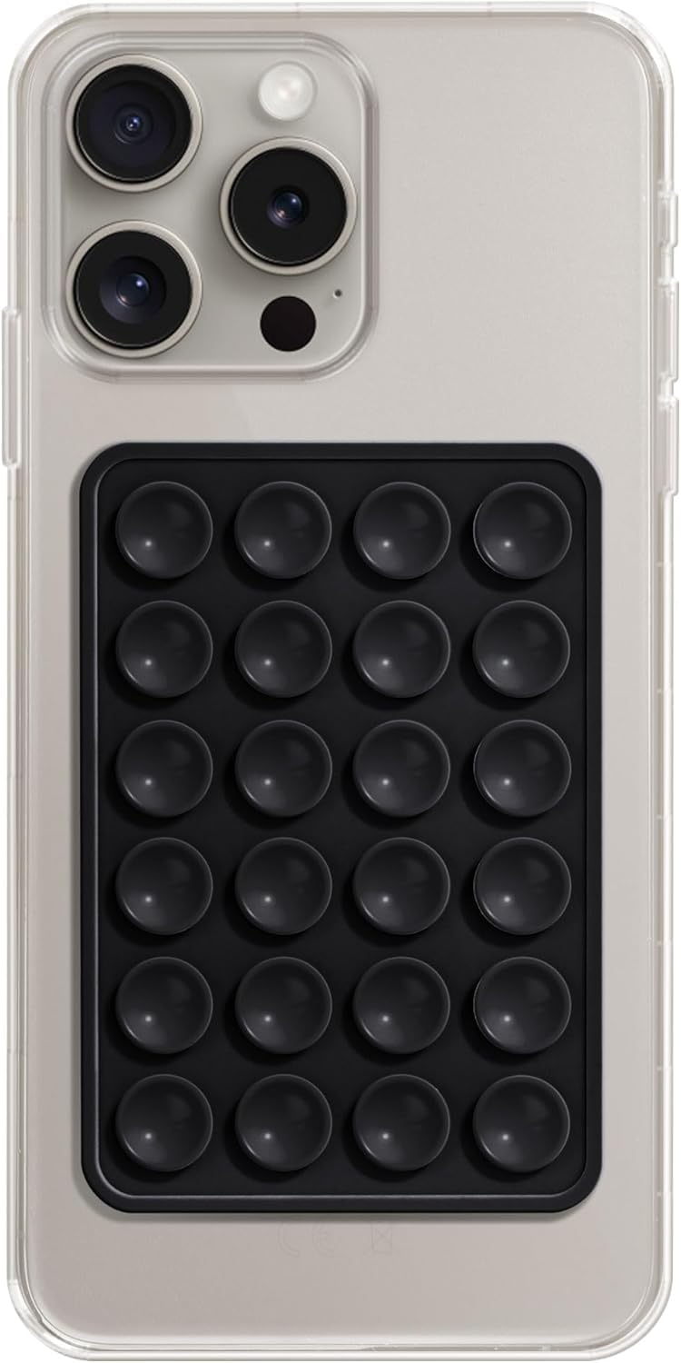 Double-Sided Suction Cup Phone Case Mount, Anti Slip Silicon Sticky Phone Stand for iPhone and Android, Hands-Free Strong Grip Holder for Selfies and Videos (Multicolor)